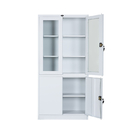 Fireproof Glass Door Filing Cabinet Metal Storage For Office