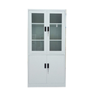 Glass Door Filing Cabinet 0.201Cbm KD Structure 1 Year Warranty