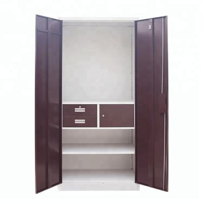 0.201CBM Fireproof Sturdy 0.66mm Steel Metal Wardrobe Closets