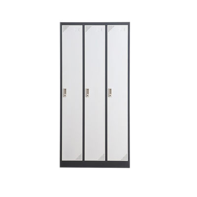 Steel Locker Room Hotel Commercial Furniture 3 Doors Gym Storage Locker