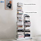 Home Metal Multi Level Bookshelf Simple Invisible Bookcase